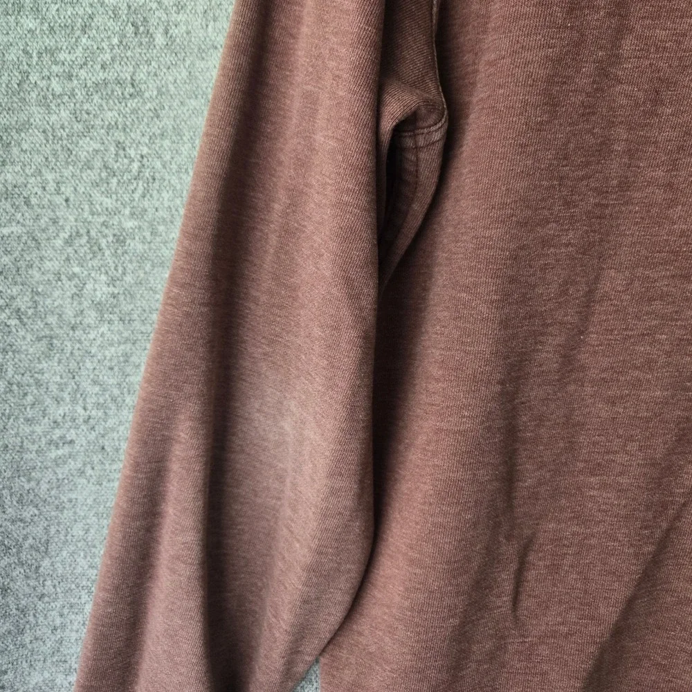 The North‎ Face Mens Small Maroon Heather Pullover Hoodie Half Dome Logo Brown